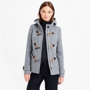 J. Crew Melton Wool Hooded Duffle Coat